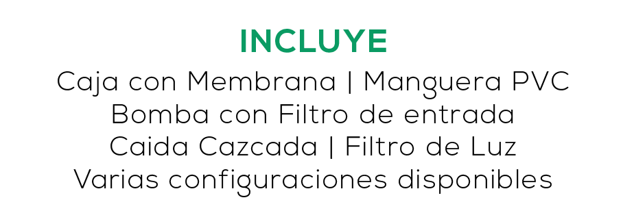 kit filtracion incluye