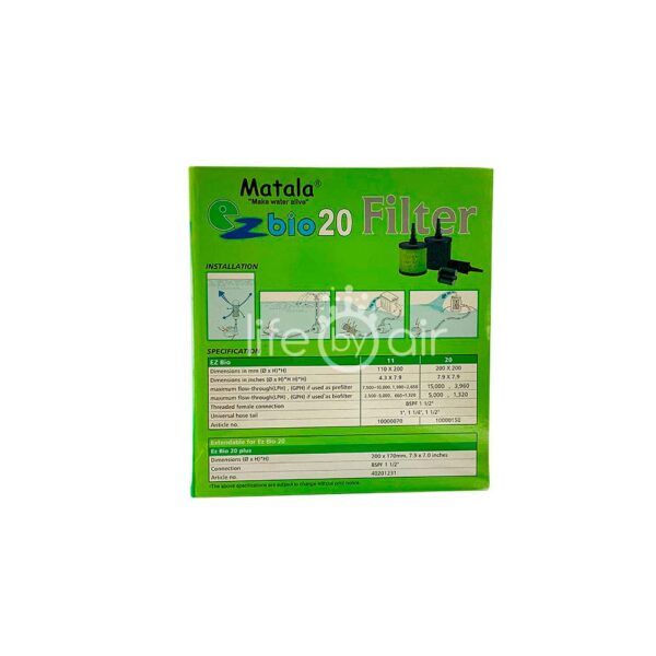 EZ BIO 20 | Matala® Pre Filter Double Core | Fine Mesh + Coarse Mesh - Image 9