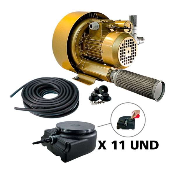 AQUA Pro 103M - Aereation kit with blower and eleven (11) air diffusers - 1.1HP